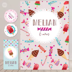 Kit imprimible golosinas helados candies caramelos tukit - comprar online