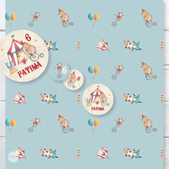 Kit imprimible circo circus acuarelas tukit - tienda online
