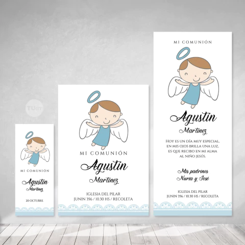 Estampita imprimible angel celeste tukit