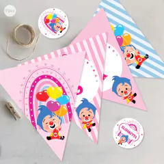 Imagen de Kit imprimible plim plim rosa tukit