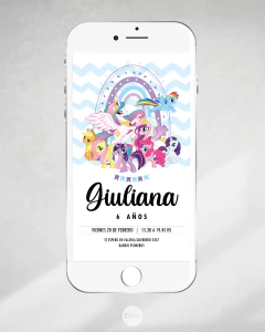 Kit imprimible my little pony pequeño pony celeste lila tukit - tienda online