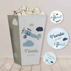 Kit imprimible viajes travel avion cumpleaños tukit - (copia)