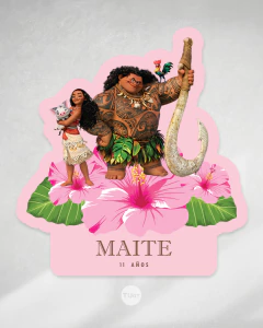 Kit imprimible moana rosa tukit - TuKit