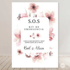 cartel imprimible casamientos, 15 años, bodas, eventos, fiestas, cartel sos, cartel emergencia, kit de baño