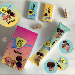 Imagem do Kit imprimible mini bit power rocker candy bar