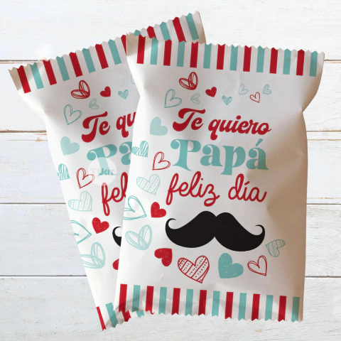 bolsa chipsbag imprimible, imprimible, dia del padre, ideal para regalitos y golosinas, feliz dia, papa, chip bag imprimible