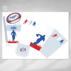 Kit imprimible rugby rojo azul candy bar tukit en internet