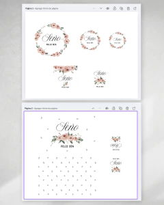 Mini kit imprimible flores rosas tukit en internet