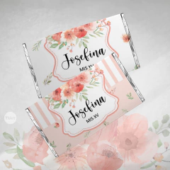 Kit imprimible florcitas salmon candy bar tukit - buy online