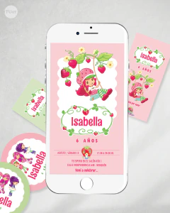 Kit imprimible frutillitas personajes cumpleaños candy bar tukit - tienda online