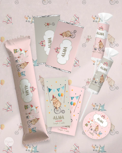 Kit imprimible circo circus acuarelas tukit - (copia) - comprar online