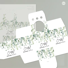 Caja cubo porta lápices imprimible hojas eucalipto tukit en internet