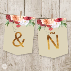 Banner, banderines, banderin letras doradas, pennant type png, cumpleaños abecedario, numeros party - (copia)