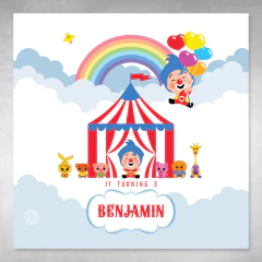 Bunting banner circular digital imprimible round backdrop deco circle circo plim plim tukit - (copia) - (copia) - (copia) - comprar online