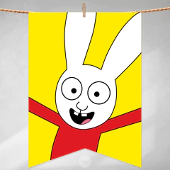Pennant banner banderines simon el conejo abecedario tukit en internet