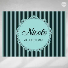 Kit imprimible textura rayas dots puntos negro verde tiffany - comprar online