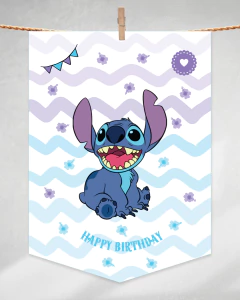 Banderines imprimibles, banderín cumpleaños stich sticht abecedario tukit - TuKit