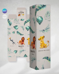 Caja imprimible rectangular difusor rey leon simba tukit en internet