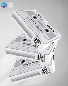 Caja cassette imprimible antiresaca blanco negro tukit - TuKit