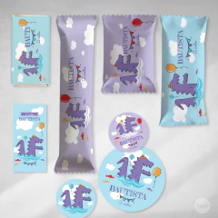 Kit imprimible monstruo de la laguna celeste lila candy bar tukit en internet
