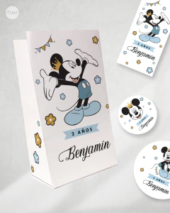Image of Kit imprimible mickey rey celeste pastel tukit