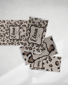 Kit imprimible textura animal print marron negro tukit en internet