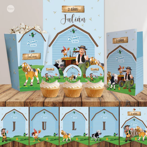 Kit imprimible granja de zenon celeste candy bar tukit