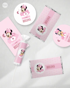 Kit imprimible minnie bebe baby babies tukit - comprar online