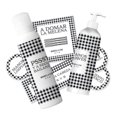 Kit imprimible baño sos vichy negro y blanco tukit - comprar online