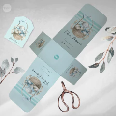 Cajita abierta decorativa golosinera imprimible felices pascuas conejito canasta tukit