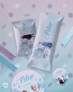 Kit imprimible frozen degrade glitter cumpleaños candy bar tukit en internet