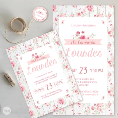 Kit imprimible madera flores rosas candy bar na internet