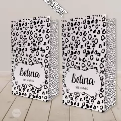 Kit imprimible animal print skin blanco negro tukit - TuKit