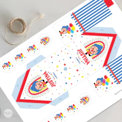 Casita imprimible deco payaso plim plim souvenir regalo - comprar online