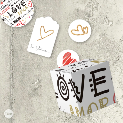 Kit imprimible san valentin love amor tukit