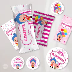 Kit imprimible plim plim rosa tukit