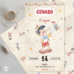 Kit imprimible pinocho acuarela tukit en internet