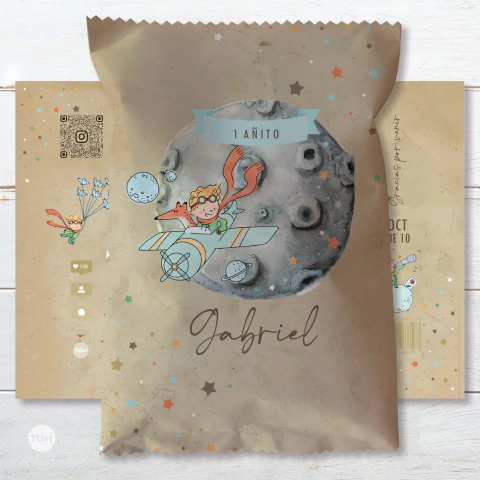 Chips bags bolsita golosinera imprimible el principito rustico tukit
