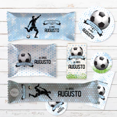 Kit imprimible futbol pelota celeste candy bar tukit - (copia) na internet