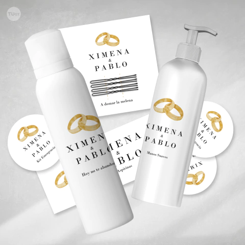 Kit imprimible baño sos canasta emergencia anillos boda tukit