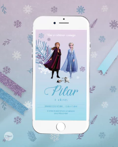 Kit imprimible frozen degrade glitter cumpleaños candy bar tukit - tienda online