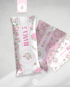 Kit imprimible flor flores fuxias candy bar tukit en internet