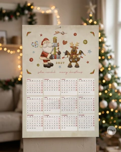 Almanaque imprimible, calendario navidad, merry christmas scrap - comprar online