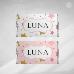 Kit imprimible estrellas dorado rosa tukit - comprar online
