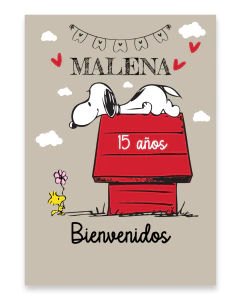 Kit imprimible snoopy fondo marron tukit - TuKit