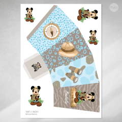 Kit imprimible mickey mouse safari tukit - tienda online