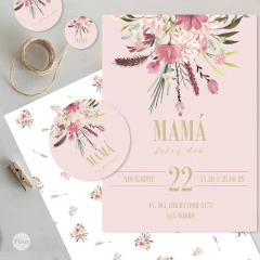 Kit imprimible boho acuarela tukit en internet