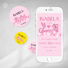 Kit imprimible pantera rosa pink panther candy bar tukit na internet