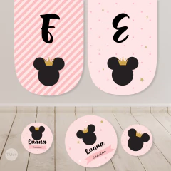 Kit imprimible minnie rosa dorado candy bar tukit en internet
