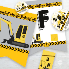 Kit imprimible construccion excavadoras tractor tukit en internet